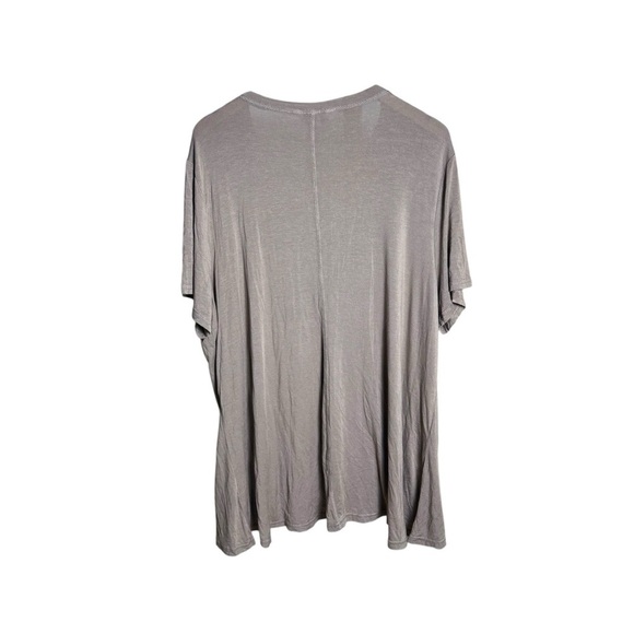 CJ Banks Women’s 2X Brown Beaded Embellished V-Neck Short Sleeve Stretch Top - Picture 7 of 10